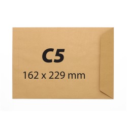 Plic C5, 162 x 229 mm ,kraft, banda silicon, 90 g/mp, 25 bucati/set Plic C5, 162 x 229 mm ,kraft, banda silicon, 90 g/mp, 25 bucati/set