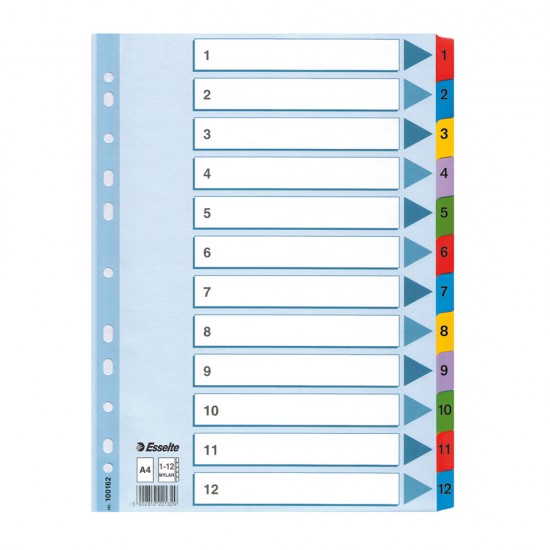 index Esselte Mylar, 1-12, A4