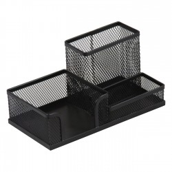 Suport accesorii de birou mesh, negru Suport accesorii de birou mesh, negru