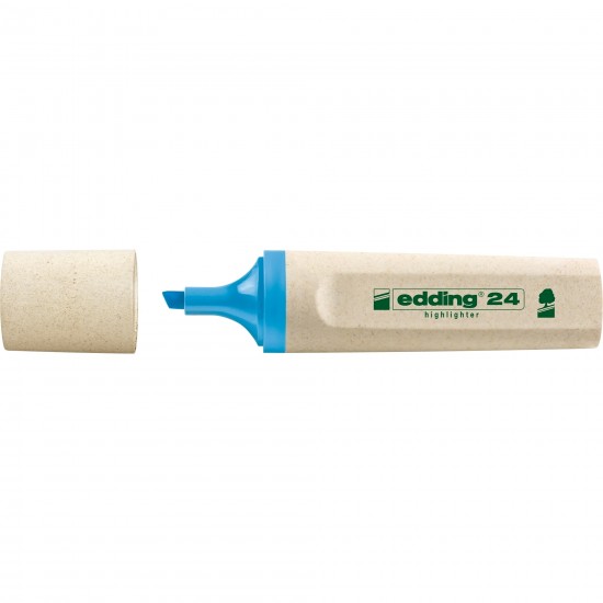 Textmarker Edding Ecoline, varf retezat, 2-5 mm, albastru