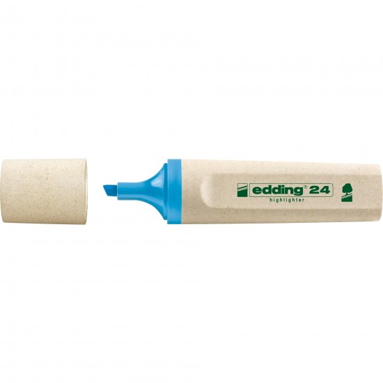 Textmarker Edding Ecoline, varf retezat, 2-5 mm, albastru Textmarker Edding Ecoline, varf retezat, 2-5 mm, albastru