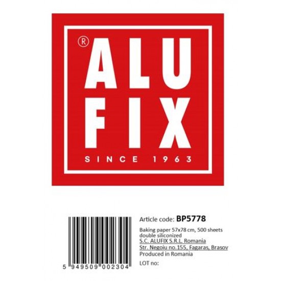 ALUFIX Hartie pentru copt, 500 coli  (57x78cm)