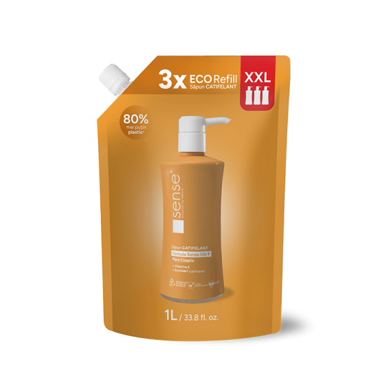 Rezerva Sapun Lichid Gel, SenseSilk+, Pere Coapte, 1L– SENSE