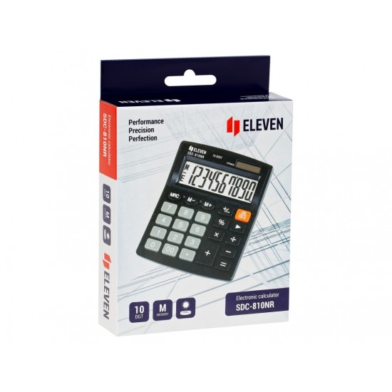 Calculator de birou 10 digiți, 124 x 102 x 25 mm, Eleven SDC-810NR