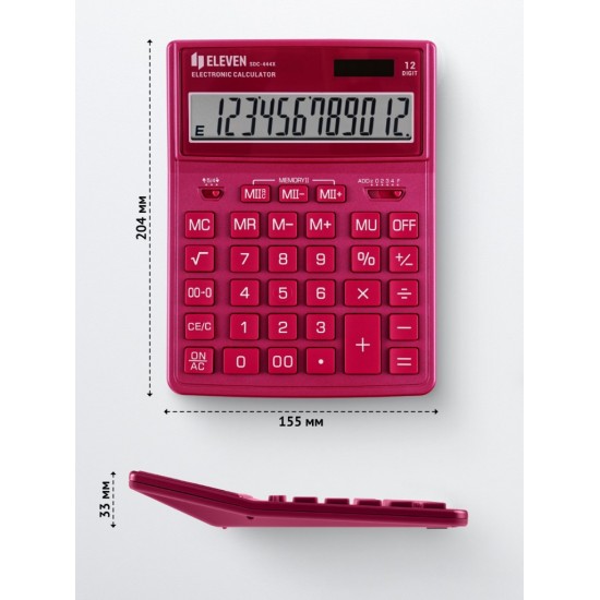 Calculator de birou 12 digiți, 204 x 155 x 33 mm, Eleven SDC-444XR