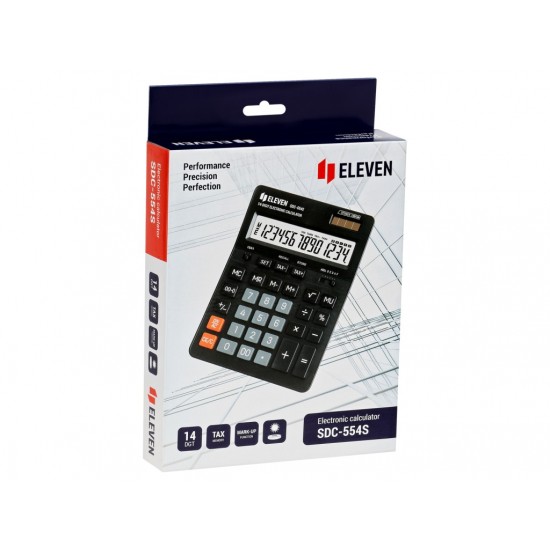 Calculator de birou 14 digiți, 199 x 153 x 31 mm, Eleven SDC-554S