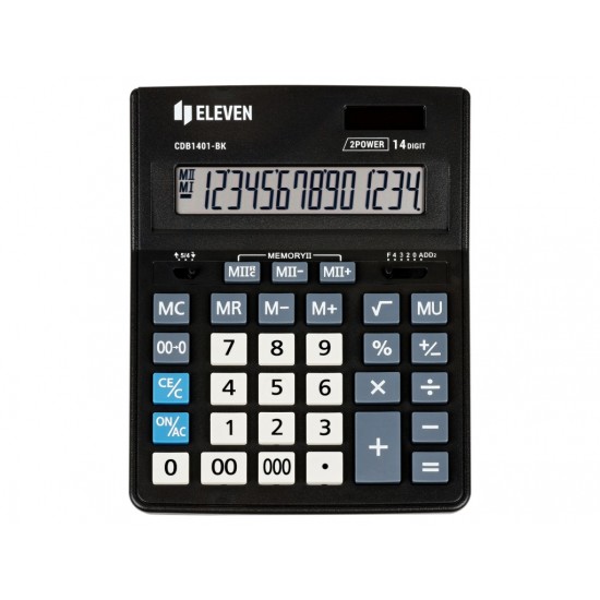 Calculator de birou 14 digiți, 205 x 155 x 35 mm, Eleven CDB1401-BK