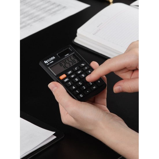 Calculator de buzunar 8 digiți, 88 x 58 x 10 mm, Eleven SLD-100NR Calculator de buzunar 8 digiți, 88 x 58 x 10 mm, Eleven SLD-100NR