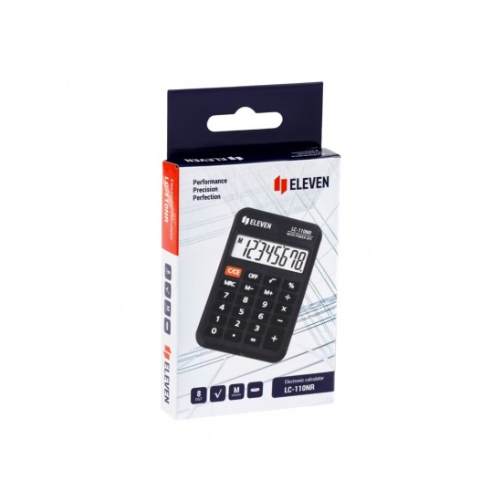 Calculator de buzunar 8 digiți, 88 x 58 x 11 mm, Eleven LC-110NR