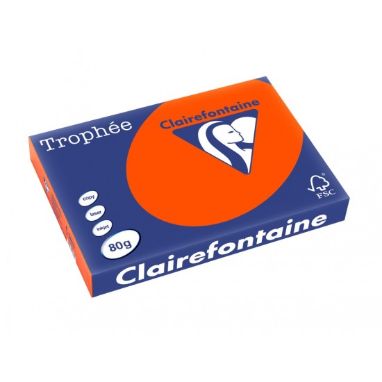 Hârtie color Clairefontaine Intens A3, 80gr/mp, 500 bucăți per top