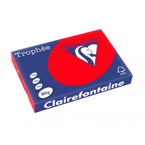Hârtie color Clairefontaine Intens A3, 80gr/mp, 500 bucăți per top