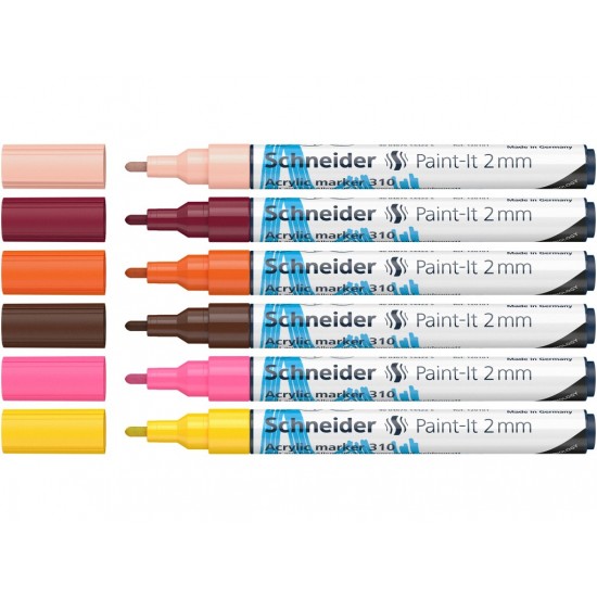 Marker cu vopsea acrilică Paint-It 310 2 mm Schneider 6 buc/set 3