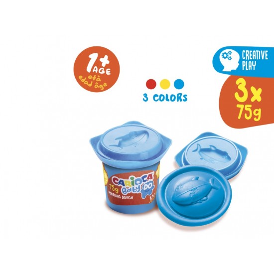 Plastilină Baby Dough Carioca 3x75 g/cutie Plastilină Baby Dough Carioca 3x75 g/cutie