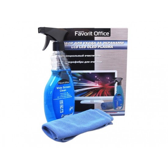 Set spray 500 ml + lavetă microfibră 25 x 25 cm ecran LCD/LED, Favorit