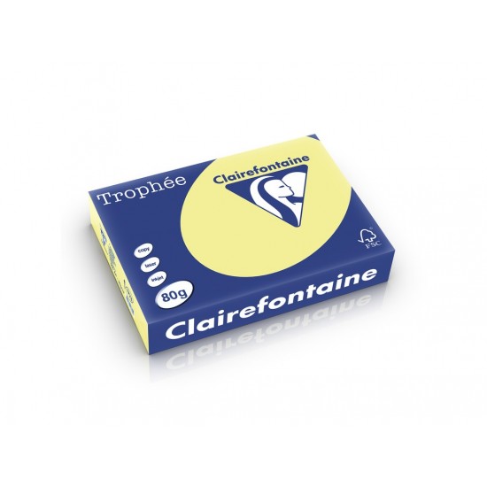 Hârtie color Clairefontaine Pastel A4, 80g/mp, 500 coli/top