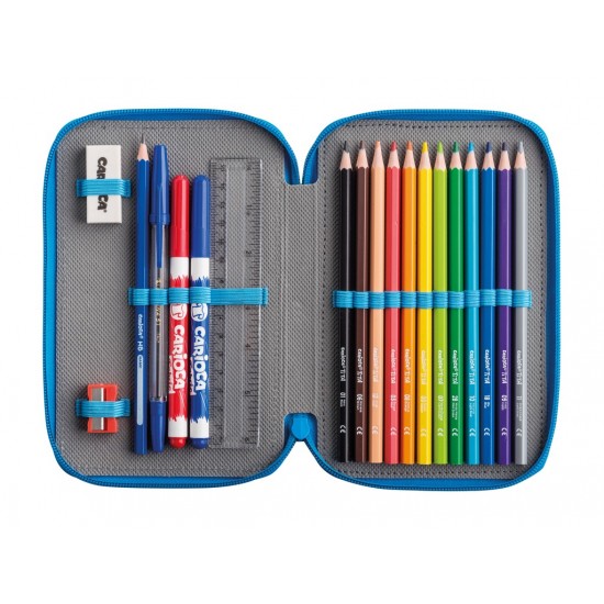 Penar Carioca Color Fabric cu două compartimente Penar Carioca Color Fabric cu două compartimente