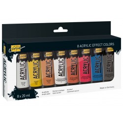 Vopsea acrilică Solo Goya Effect Colors, set 8 buc x 100 ml Vopsea acrilică Solo Goya Effect Colors, set 8 buc x 100 ml