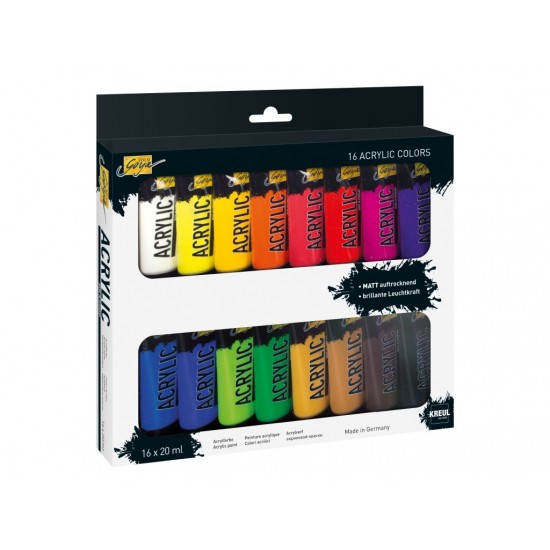 [APERTA] Vopsea acrilică Solo Goya, set 16 buc x 20 ml