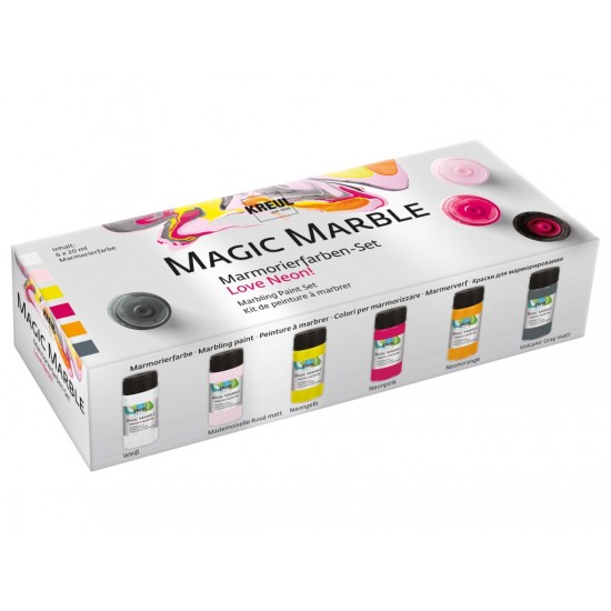 [APERTA] Magic Marble Marbling Love Neon! Kreul, set 6 buc x 20 ml
