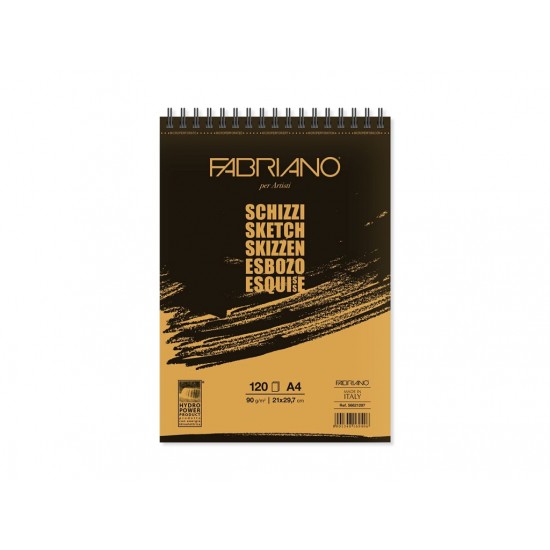 Bloc desen Schizzi, A4, cu spiră, Fabriano Bloc desen Schizzi, A4, cu spiră, Fabriano