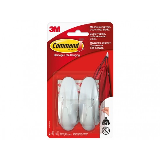 Cârlige design mediu Command 3M Cârlige design mediu Command 3M