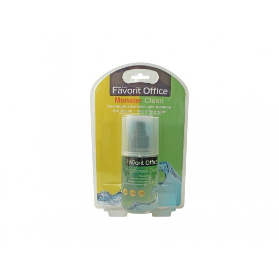 Set spray gel 200 ml + lavetă microfibră ecran LCD/TFT, blister, Favorit Set spray gel 200 ml + lavetă microfibră ecran LCD/TFT, blister, Favorit
