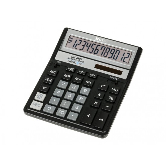 Calculator de birou 12 digiți, 203 x 158 x 31 mm, Eleven SDC-888X-BK Calculator de birou 12 digiți, 203 x 158 x 31 mm, Eleven SDC-888X-BK