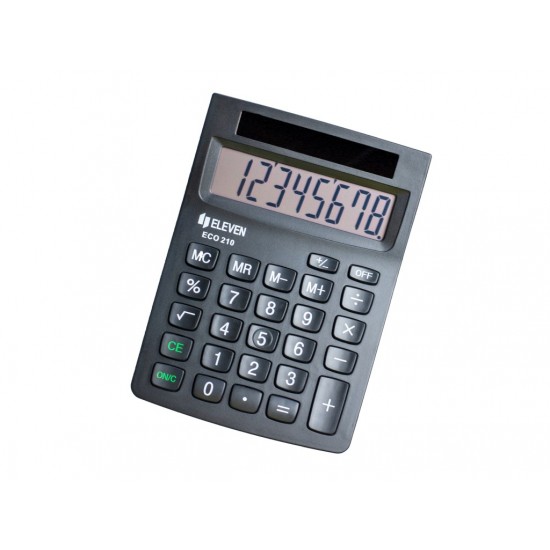 Calculator de birou ECO 8 digiți, 103,5 x 145,5 x 32,5 mm, Eleven ECO 210 Calculator de birou ECO 8 digiți, 103,5 x 145,5 x 32,5 mm, Eleven ECO 210