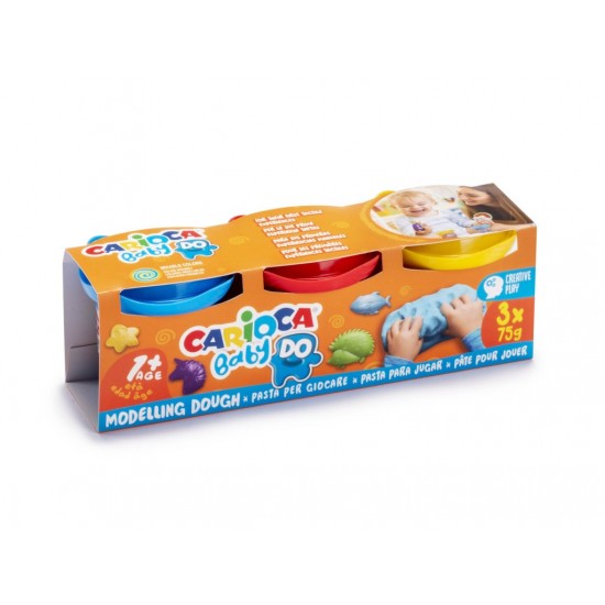 Plastilină Baby Dough Carioca 3x75 g/cutie