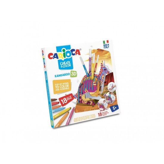 Set creativ Create & Color Carioca Cangur 3D Set creativ Create & Color Carioca Cangur 3D