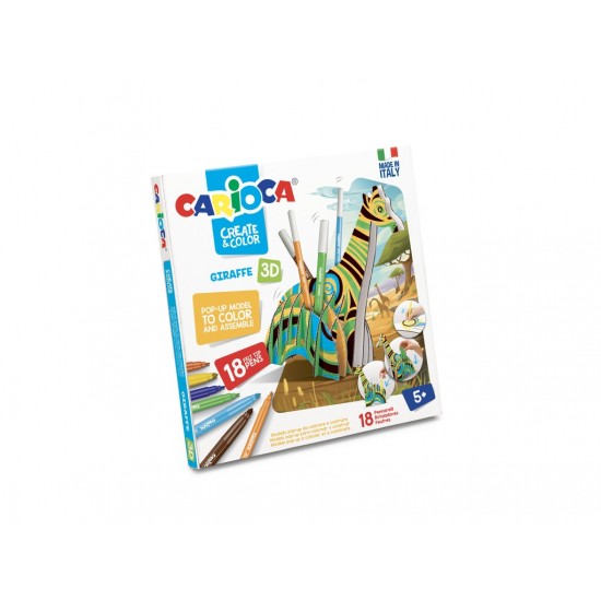 Set creativ Create & Color Carioca Girafa 3D Set creativ Create & Color Carioca Girafa 3D