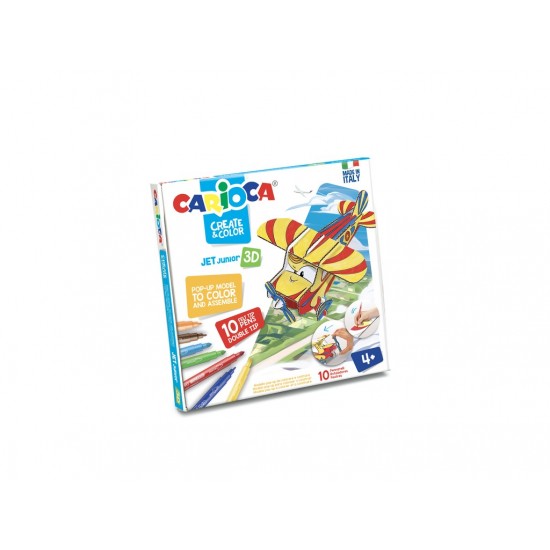 Set creativ Create & Color Carioca Jet Junior 3D