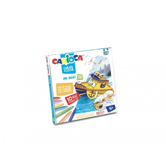 Set creativ Create & Color Carioca Mr. Boat 3D Set creativ Create & Color Carioca Mr. Boat 3D