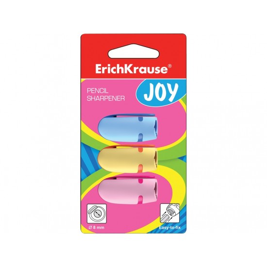 Set ascuțitoare din plastic Erich Krause Joy, 3 buc