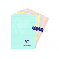 Caiet capsat A5, 48 file, Colecția Mimesys Pastel, Clairefontaine Caiet capsat A5, 48 file, Colecția Mimesys Pastel, Clairefontaine