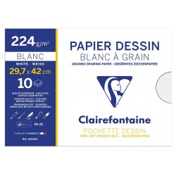 Hârtie desen A3, 10 coli, Clairefontaine Hârtie desen A3, 10 coli, Clairefontaine