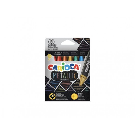Creioane cerate Metallic Carioca 8/set