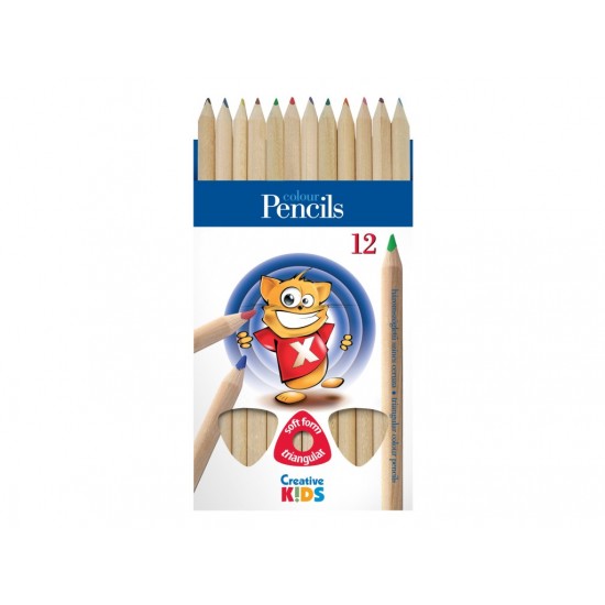 Creioane color triunghiulare Creative Kids Creioane color triunghiulare Creative Kids