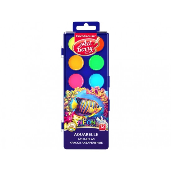 Acuarele ArtBerry Neon cu protecție UV, 12/set Acuarele ArtBerry Neon cu protecție UV, 12/set
