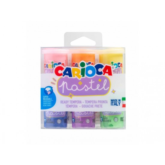 Acuarele tempera pastel Carioca 6x25 ml