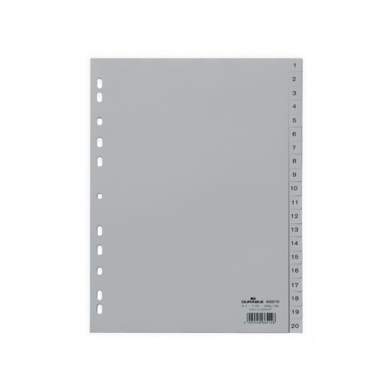 Index plastic A4 1-20 Durable Index plastic A4 1-20 Durable