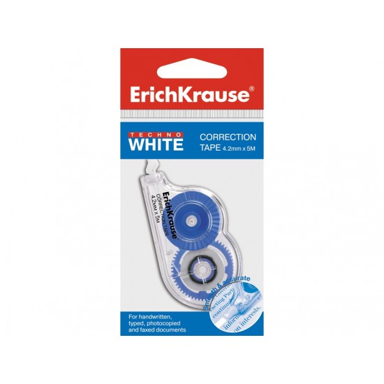 Bandă corectoare Erich Krause Techno White Mini, 4,2mm X 5m