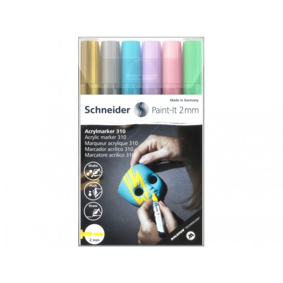 Marker cu vopsea acrilică Paint-It 310 2 mm Schneider 6 buc/set 2