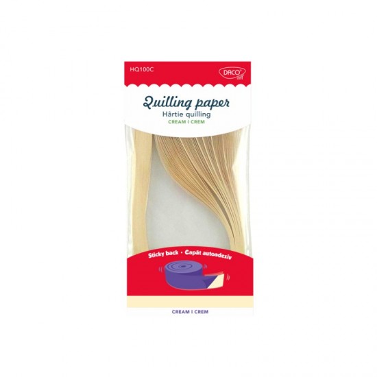 Hartie quilling aa crem 42.5x0.5cm 100/set daco hq100c Hartie quilling aa crem 42.5x0.5cm 100/set daco hq100c
