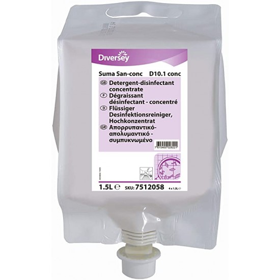 Detergent dezinfectant concentrat bucatarie SUMA San D10.1, Diversey, 1.5L