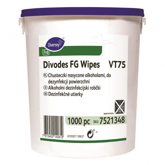 Servetele dezinfectante suprafete Divodes FG Wipes, Diversey, 1000buc Servetele dezinfectante suprafete Divodes FG Wipes, Diversey, 1000buc