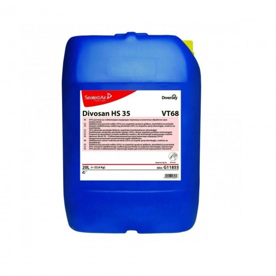 Dezinfectant pentru tehnologie aseptica prin pulversizare Divosan HS 35, Diversey, 20L Dezinfectant pentru tehnologie aseptica prin pulversizare Divosan HS 35, Diversey, 20L