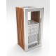 KUOKIO C, Cos scrumiera cu design modern, din metal si lemn, 30x30x70cm KUOKIO C, Cos scrumiera cu design modern, din metal si lemn, 30x30x70cm