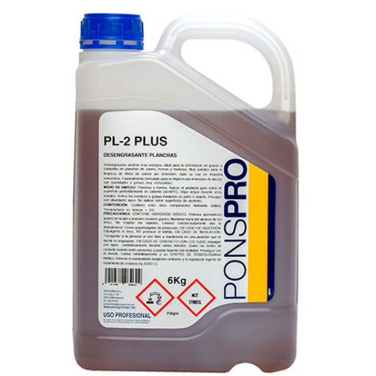 Detergent concentrat decapant degresant pentru plite fierbinti, PL 2 PLUS, Asevi, 5L Detergent concentrat decapant degresant pentru plite fierbinti, PL 2 PLUS, Asevi, 5L