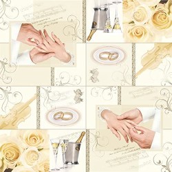 Servetele de masa 33x33cm model verighete - 3 straturi Servetele de masa 33x33cm model verighete - 3 straturi